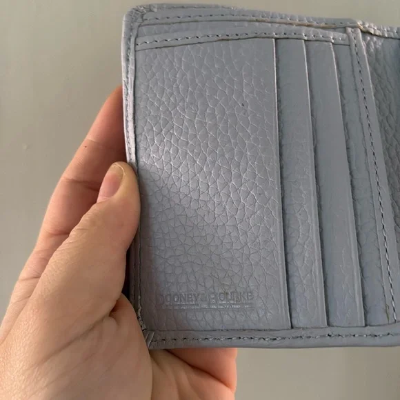 Dooney & Bourke Pebble Grain Small Flap Wallet Periwinkle - Picture 5 of 6